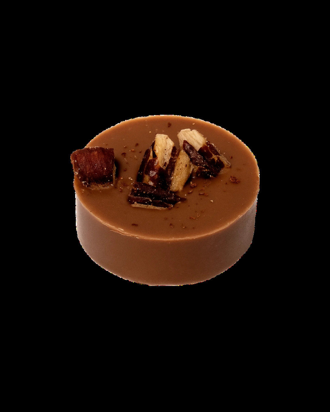 Bonbon de chocolat praliné pécan sur base lait