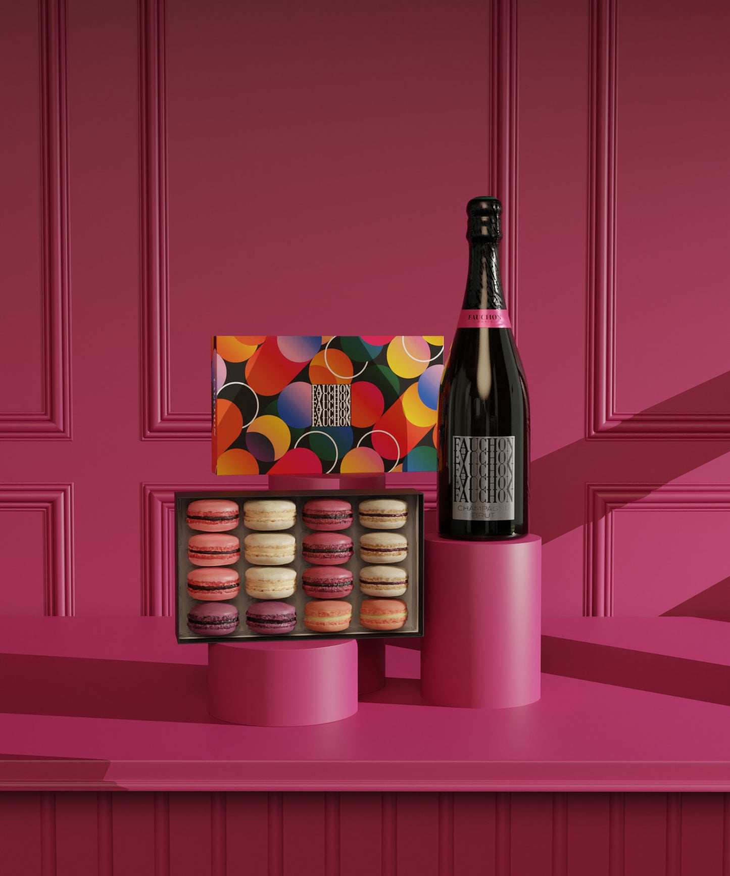 Box of 16 macarons & champagne 