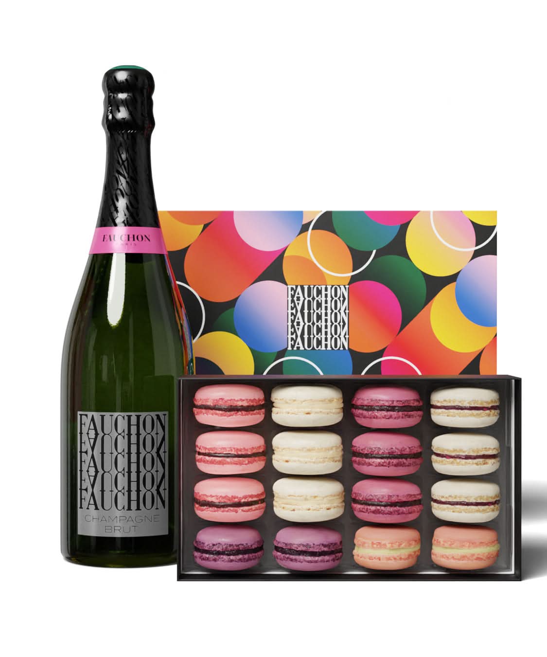 Box of 16 macarons & champagne 
