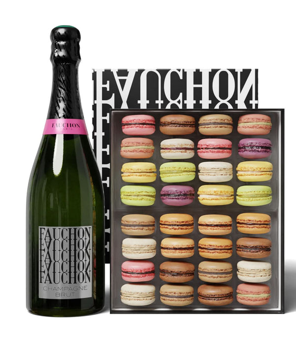 Coffret 32 macarons & champagne FAUCHON brut
