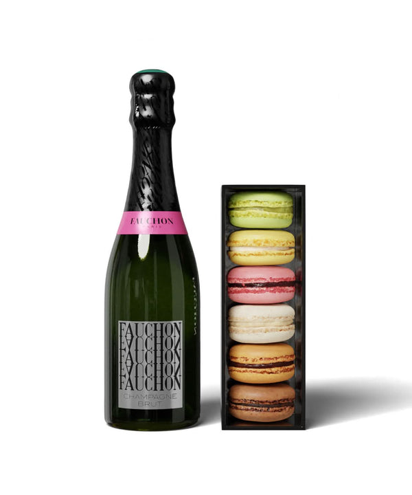 Coffret 6 macarons & demi champagne FAUCHON brut
