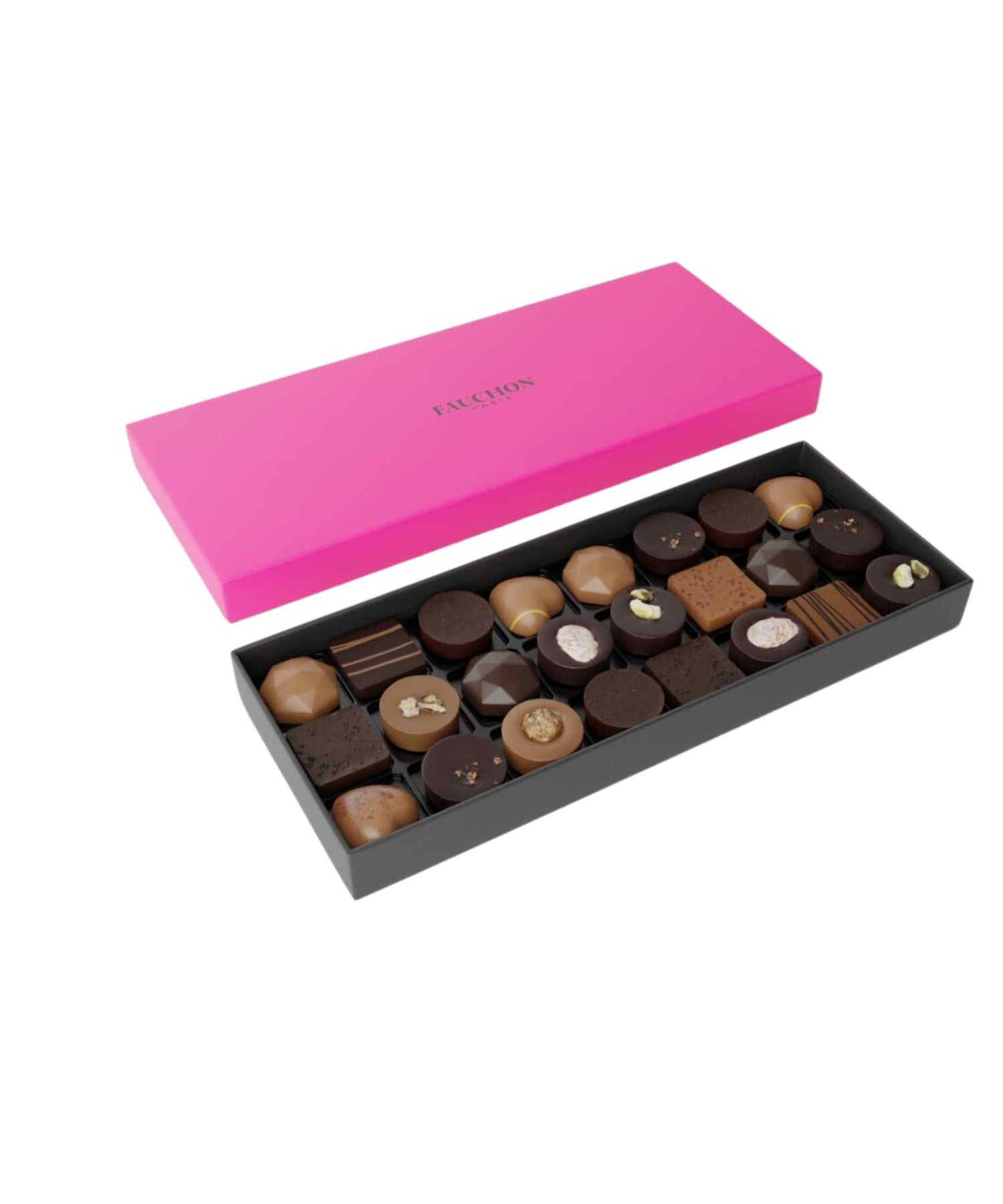 Ecrin de 24 chocolat ganache et praliné