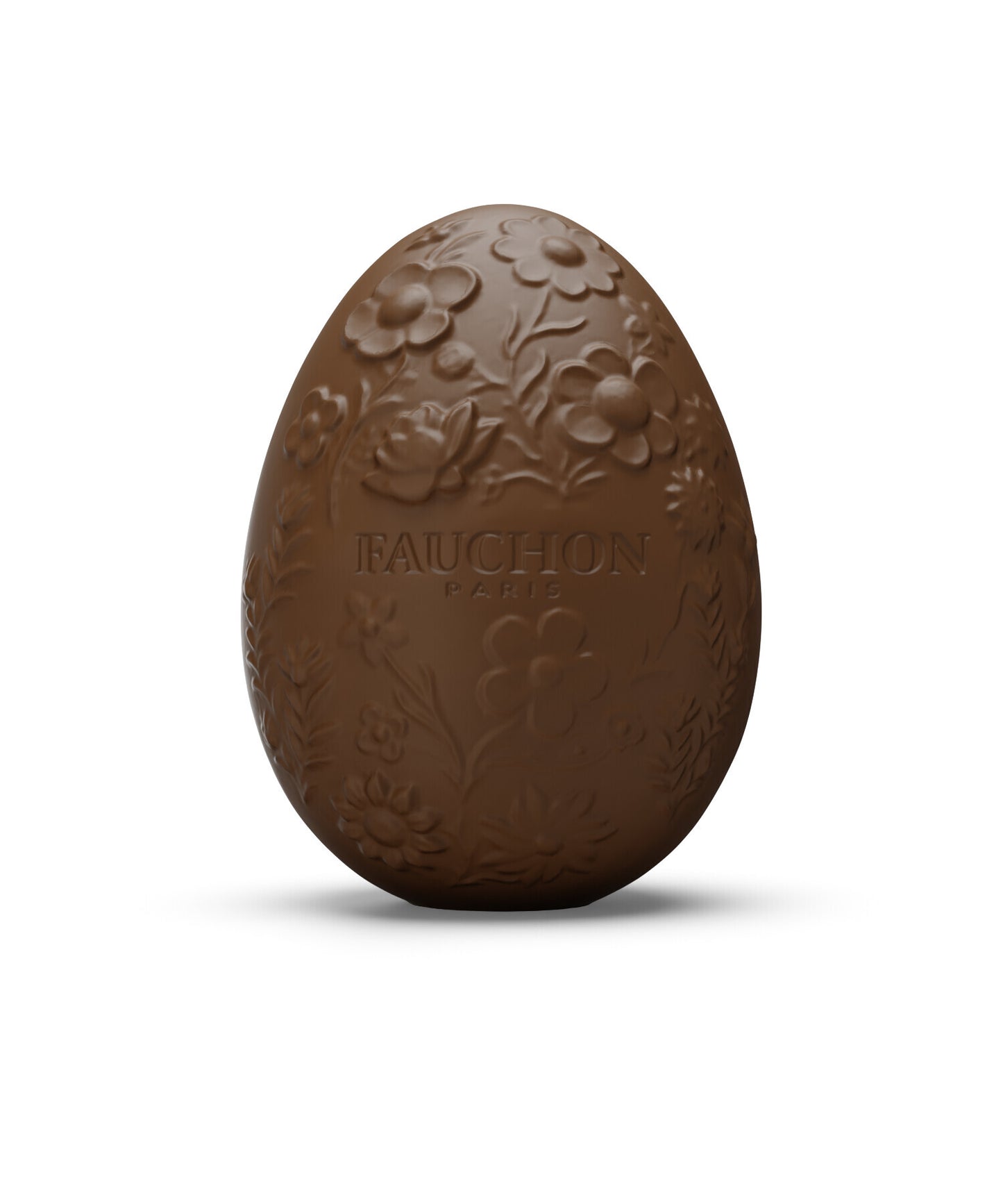 Large FAUCHON engraved Easter egg with milk chocolate