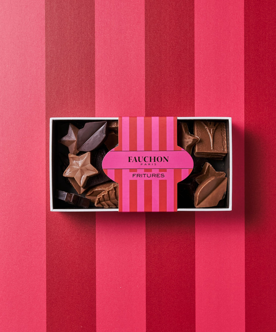 Fritures de Noël en chocolats noir, au lait et caramel