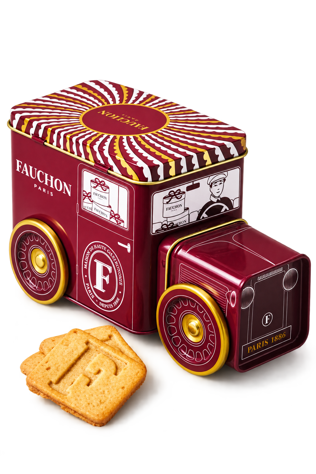 FAUCHON "F" Biscuits Collector Box 140th Anniversary Edition