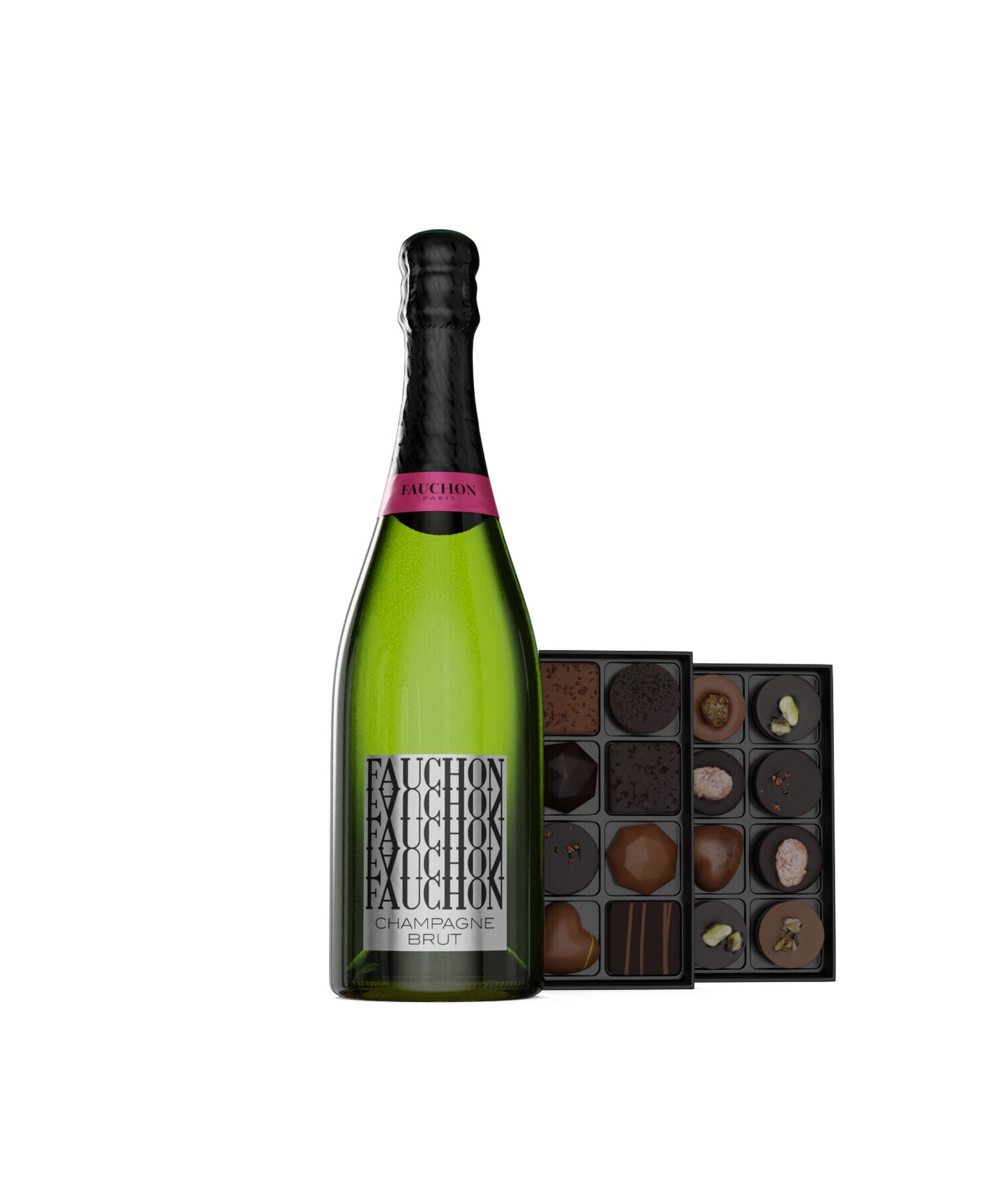 8 Ganaches et 8 pralinés & 75cl de Bulles Fines