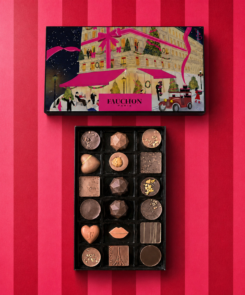 FAUCHON collector’s box of 36 ganache and praliné chocolates