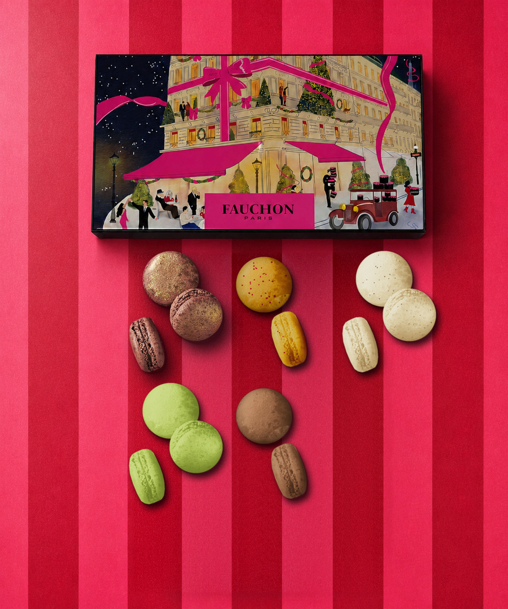 FAUCHON collector’s box of 14 Christmas macarons