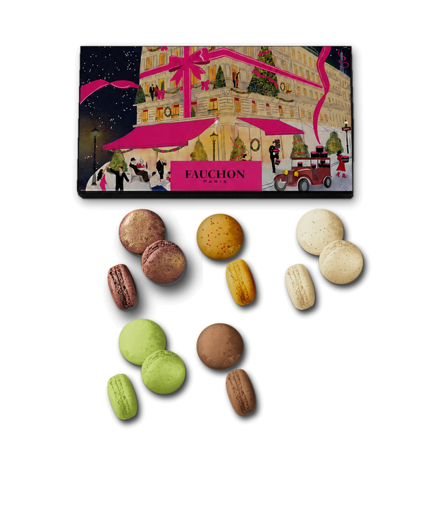 FAUCHON collector’s box of 14 Christmas macarons