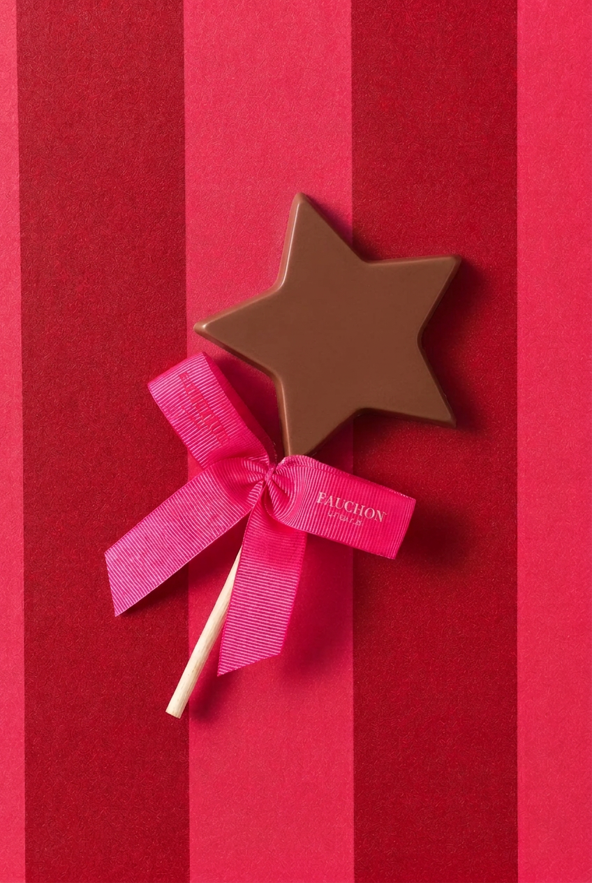 Milk chocolate star lollipop