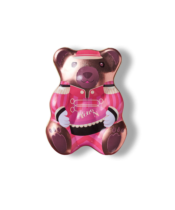 Soft vanilla marshmallow teddy bear coated in smooth milk chocolate