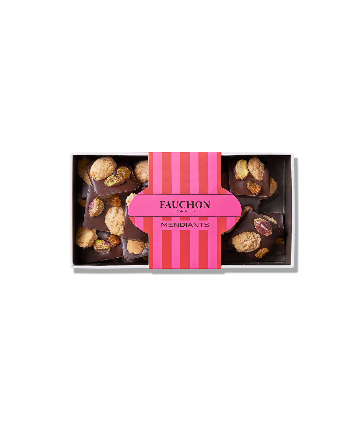 Mendiants in 70% Santo Domingo dark chocolate