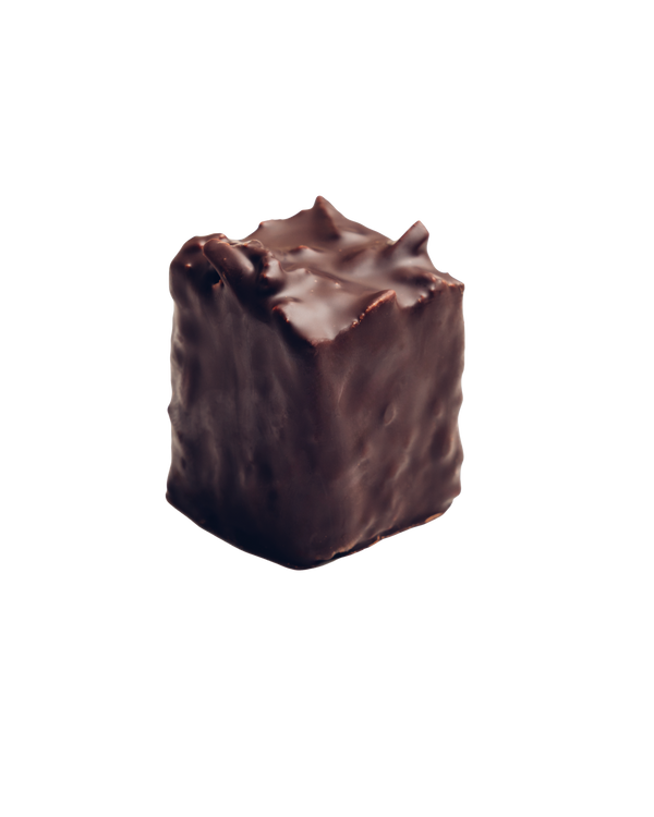 Old-fashioned praline bite, dark chocolate