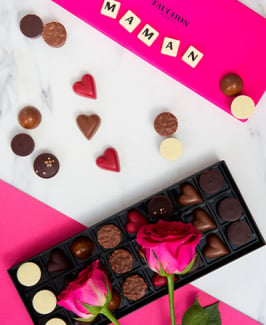 Écrin de 24 fabuleux chocolats praliné