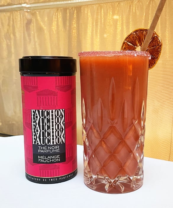 Strawberry Smoothie with Mélange FAUCHON Tea Syrup